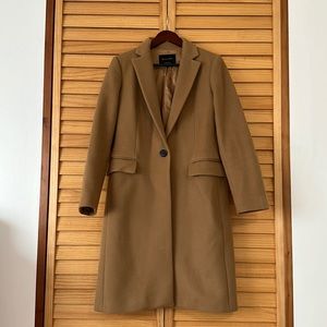 Massimo Dutti camel knee length coat